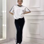 ست تیشرت و شلوار زنانه طرح آدیداس سایز۴۲
