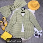 ست شومیز و شال زنانه در رنگ های متنوع رنگ ۱