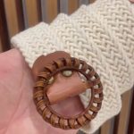 کمربند کنفی سگک گرد باکیفیت رنگ شیری