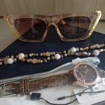 ست ولنتاین❤️ رنگ قهوه‌ای شماره ۲،عینک،بندعینک،ساعت
