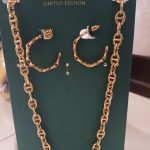 اکسسوری برند آی ام نیم ست گوشواره و گردنبند طرح کارتیر