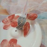 انگشتر زنانه برند six مدل دولاین رنگ نقره ای