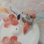 انگشتر زنانه برند six مدل رینگ ساده رنگ نقره ای