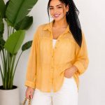 شومیز شیشه ای عروسکی رنگ گلبهی نارنجی ۱_۱۱۲۷